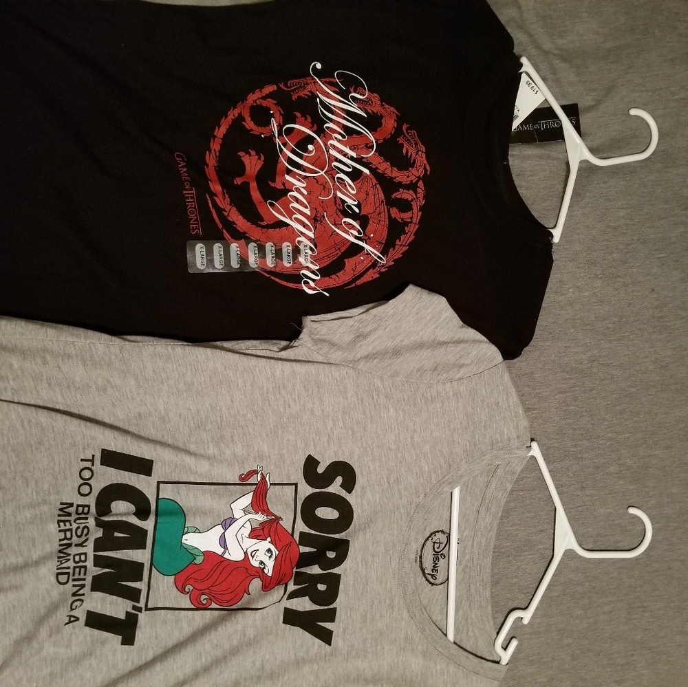 Little mermaid & game of thrones tshirt